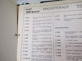 Fiat 125 Special Teknilliset taulukot