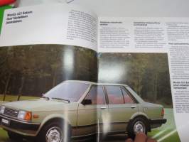 Mazda 323 Saloon 1982 -myyntiesite / brochure