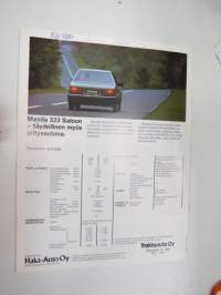 Mazda 323 Saloon 1982 -myyntiesite / brochure