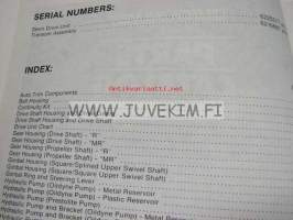 Quicksilver parts catalog -R / MR / Alpha one stern drive and transom assembly serial numbers Stern drive 6225577 and up, Transom assembly 6216687 and