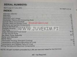 Quicksilver / Mercruiser parts catalog -5.7L Competition Ski Engine serial numbers US B-514627 and up -varaosaluettelo