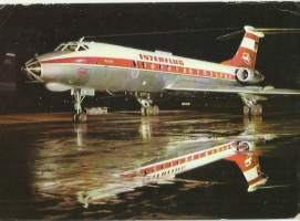 Interflug TU 134  lentokone  postikortti  - lentokonepostikortti