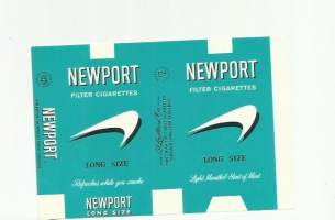 Newport  -   tupakkaetiketti tupakka-askin aihio käyttämätön