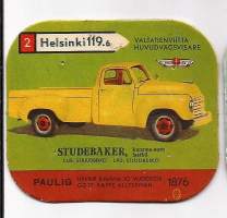 Studebaker - autokortti, keräilykuva, kahvipakettikuva