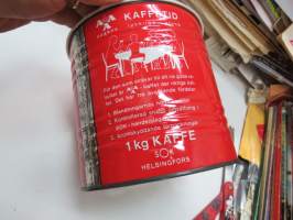 Mokka-Katriina AAA / SOK 1 kg kahvipurkki, peltiä, kansi tallella -coffee tin