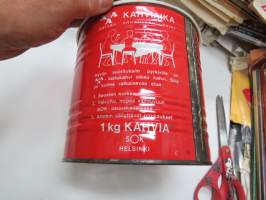 Mokka-Katriina AAA / SOK 1 kg kahvipurkki, peltiä, kansi tallella -coffee tin