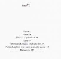 Gluteenitonta herkkuruokaa. 1998. 2. painos. Tämän kirjan ohjeilla syntyy herkullisia maittavia pitsoja, piiraita, pasteijoita - pastaakaan unohtamatta.
