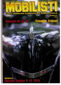 Mobilisti 1 / 2001, vanhojen autojenkerääjille, kunnostajille. Arvioita, selostuksia, taustatietoa vanhoista autoista. Tapahtuma tietoa ja paljon kuvia