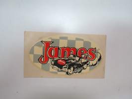 James Racing Car -alkuperäinen vesisiirtokuva / farkkumainos -decal