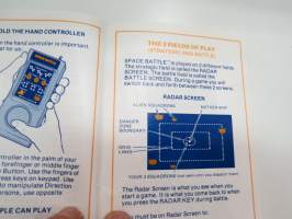 Intellivision - Intelligent Television Cartridge Instructions - Space Battle (For 1 or &quot; players) - For Color TV viewing -TV-pelin käyttöohje vuodelta 1979