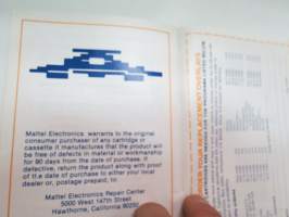 Intellivision - Intelligent Television Cartridge Instructions - Space Battle (For 1 or &quot; players) - For Color TV viewing -TV-pelin käyttöohje vuodelta 1979