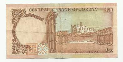 Jordania 1/2 Dinar 1975-92  seteli