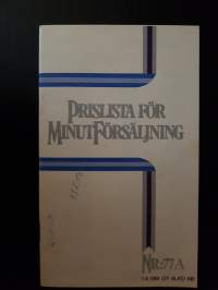 Alko prislista förminutförsäljning 77A, 1.6.1981