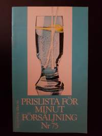 Alko prislista för minut försäljning 75, 10.1.1979