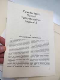 Saksan Demokraattinen tasavalta - Karttakuvasto, selostusvihko, erilliset kartat -maps with separate description