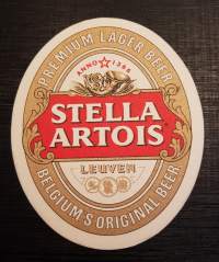 Stella Artois -olut lasin alunen