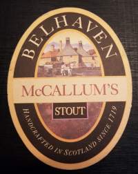 McCallum&#039;s Stout -olut lasin alunen, Belhaven.