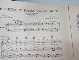 Somebody from somewhere - Delicious-elokuvan tunnuslaulu (Janet Gaynor &amp; Charles Farrell) -nuotit / notes, movie