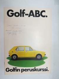 Volkswagen Golf 1974 / Golf-ABC - Golfin peruskurssi -myyntiesite / brochure