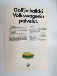 Volkswagen Golf 1974 / Golf-ABC - Golfin peruskurssi -myyntiesite / brochure