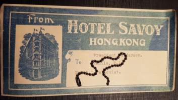 Hotel Savoy Hong Kong- matkalaukku merkki