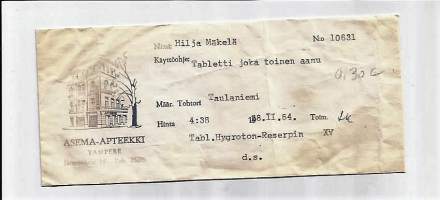 Asema-Apteekki Tampere 1964