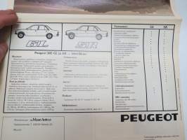 Peugeot 305 -myyntiesite / brochure