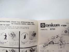 Daiwa 8700, 8600, 8300, 1050RLH, 1001RLH, 7850RL, 7850RLH, 7550RLH, 7350RL, 7350RLDX, 7250RL, 7700, 7600, 7600H, 7500, 7500H, 7351, 7300, 7300H, 7290A reel parts