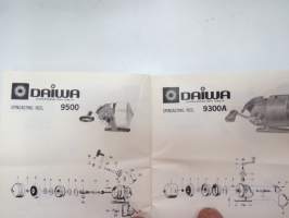 Daiwa 8700, 8600, 8300, 1050RLH, 1001RLH, 7850RL, 7850RLH, 7550RLH, 7350RL, 7350RLDX, 7250RL, 7700, 7600, 7600H, 7500, 7500H, 7351, 7300, 7300H, 7290A reel parts