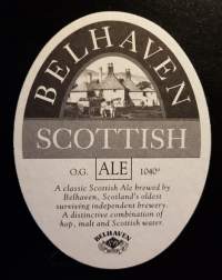 Scottish Ale -olut lasin alunen, Belhaven
