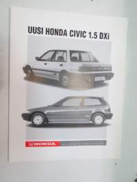 Honda Civic 1.5 DXi 1991 -myyntiesite / sales brochure