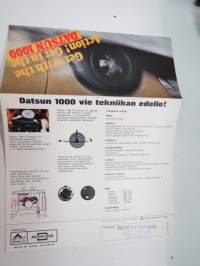 Datsun 1000 Wagon -myyntiesite / sales brochure