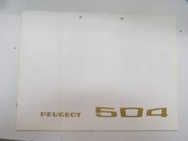 Peugeot 504 1969 -myyntiesite / sales brochure