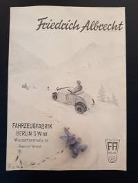Friedrich Albrecht, FA roller -myyntiesite 1950 luvulta. Dreiradroller Nr. 14, Nr. 15, Nr. 16