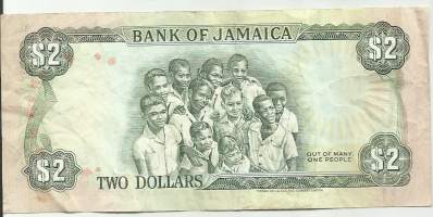 Jamaika 2 Dollars 1992  seteli
