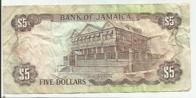 Jamaika 5 Dollars 1985  seteli
