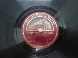 His Master´s Voice X 3120 Kellastuneita lehtiä / Vanhan merenkävijän laulu - Topi Aaltonen -savikiekkoäänilevy / 78 rpm record