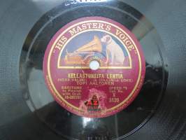 His Master´s Voice X 3120 Kellastuneita lehtiä / Vanhan merenkävijän laulu - Topi Aaltonen -savikiekkoäänilevy / 78 rpm record