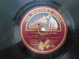 His Master´s Voice X 3126 Leivo / Kevätlinnuille etelässä, Tula tulla - Ture Ara -savikiekkoäänilevy / 78 rpm record