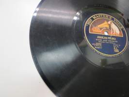 His Master´s Voice A.L. 1026 Muisto / Jukolanpolkka -  Suomi Jazz-orkester, Topi Aaltonen -savikiekkoäänilevy 78 rpm 10&quot; record