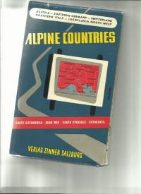 Alpine Countries Alpenländer - kartta  1960-l