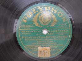Polyphon S / X.S 42718 J. Ekberg - Pusta uinuaa / Miks´oi armas kyynel sun silmäs täyttää? -savikiekkoäänilevy / 78 rpm 10&quot; record