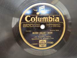 Columbia 7790 Leo Kauppi - Meren aallot / Oi, tyttö tule -savikiekkoäänilevy, 78 rpm 10&quot; record