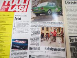 Tuulilasi 1977 nr 7, Tee-se-itse Gazelle, Lada 1600 &amp; VW Derby LS koeajo, Kypärä pyöräilijöille?, Matra Rancho, Keimola EM-rallicross, Finnjet tehokas jättiläinen ym