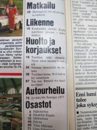 Tuulilasi 1977 nr 10, Neste myy huonoa bensaa, Ford Fiesta kestotesti, Hannu Karpo, H4 lisävalot, MB 280 S koeajo, Cressida 2000, Kyösti Hämäläinen, ym.