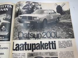 Tuulilasi 1977 nr 11, Suurvertailu, Datsun ja vannejupakka, Öljyjen roskat, Citroën GS &amp; Renault 14 kestotesti, Lontoon autonäyttely, Antero Laine, TVH tuhlaa, ym.