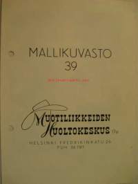 Muoti-Huolto Oy hattumallikuvasto 39 -luettelo