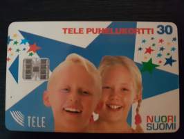 Tele puhelukortti 30. Nuori Suomi.