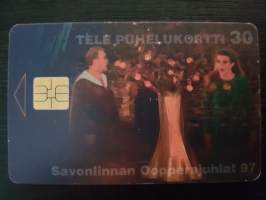 Tele puhelukortti 30. Savonlinnan Oopperajuhlat ´97.