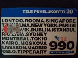 Tele puhelukortti 30. 990 World direct.